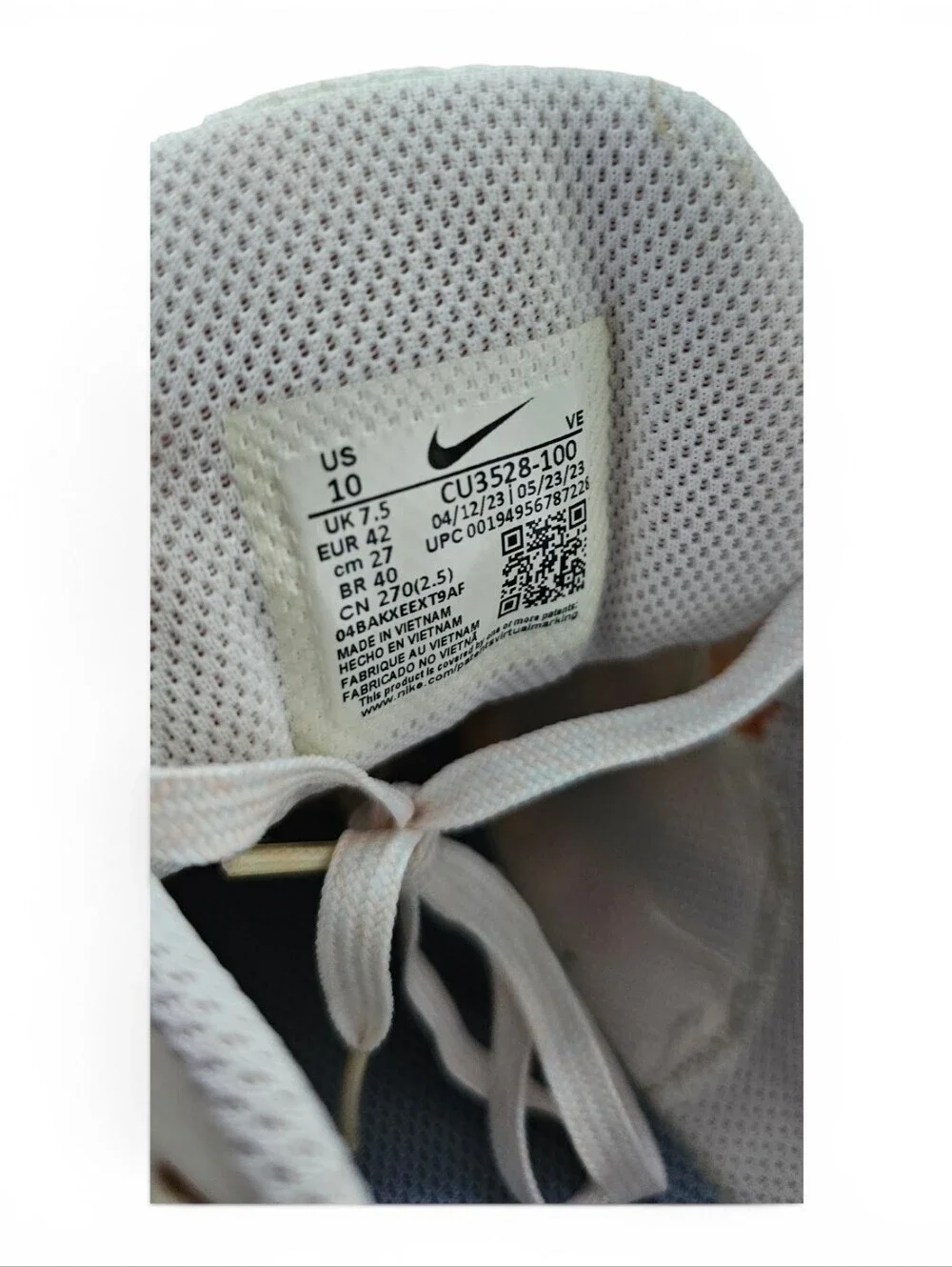 Nike Run Swift 2 Women’s Running Shoes White Pink Size 10